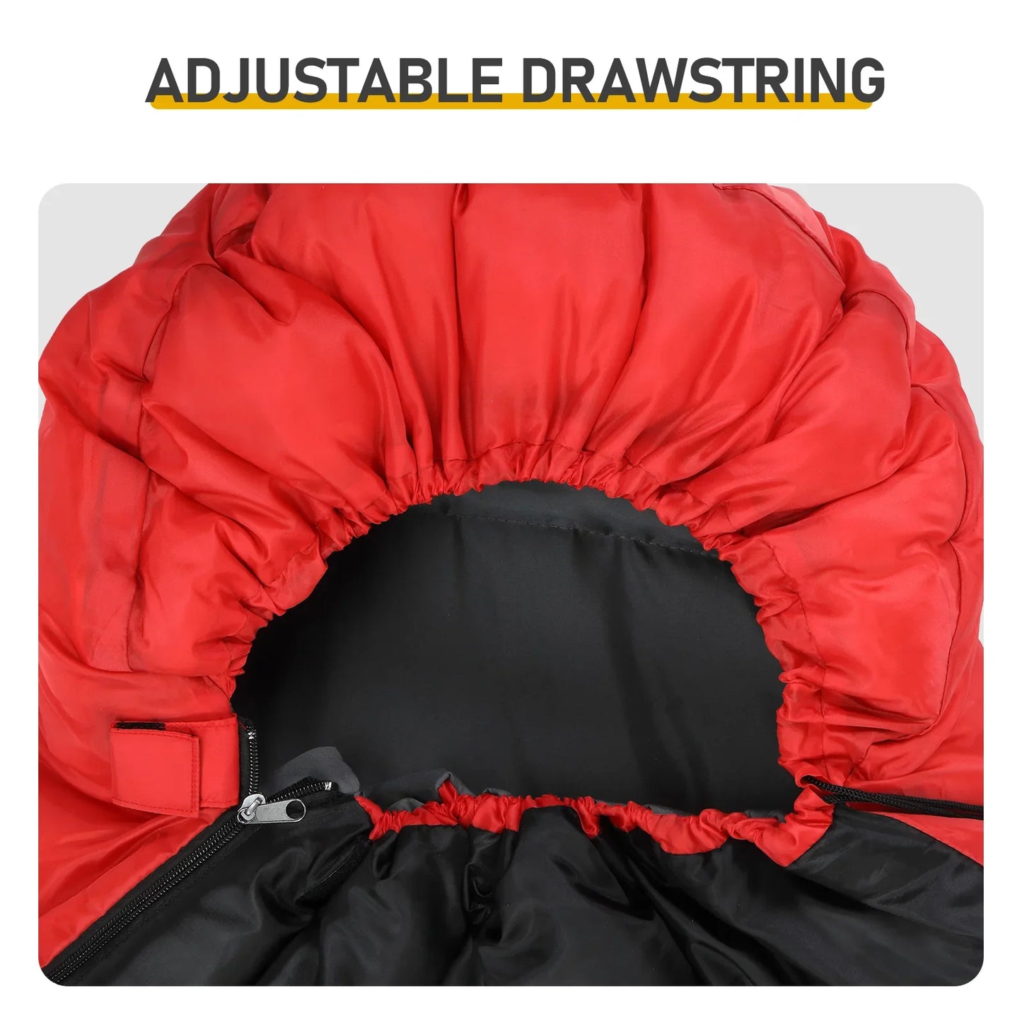 Rectangular Heated Sleeping Bag, Lightweight Sleeping Bag with Multi USB Powered Heating Pads, Waterproof Compact Envelope Sleep