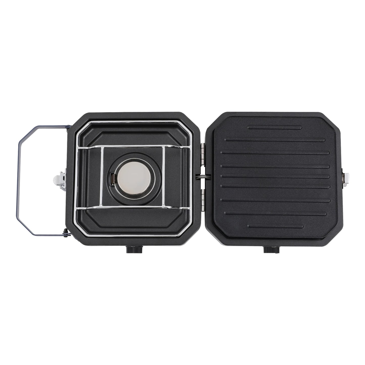 2 Burners Portable Camping Gas Stove 2.3+2.3KW Non-stick Coating Stainless Steel Folding Outdoor BBQ Cooking Stove for Camping Picnic