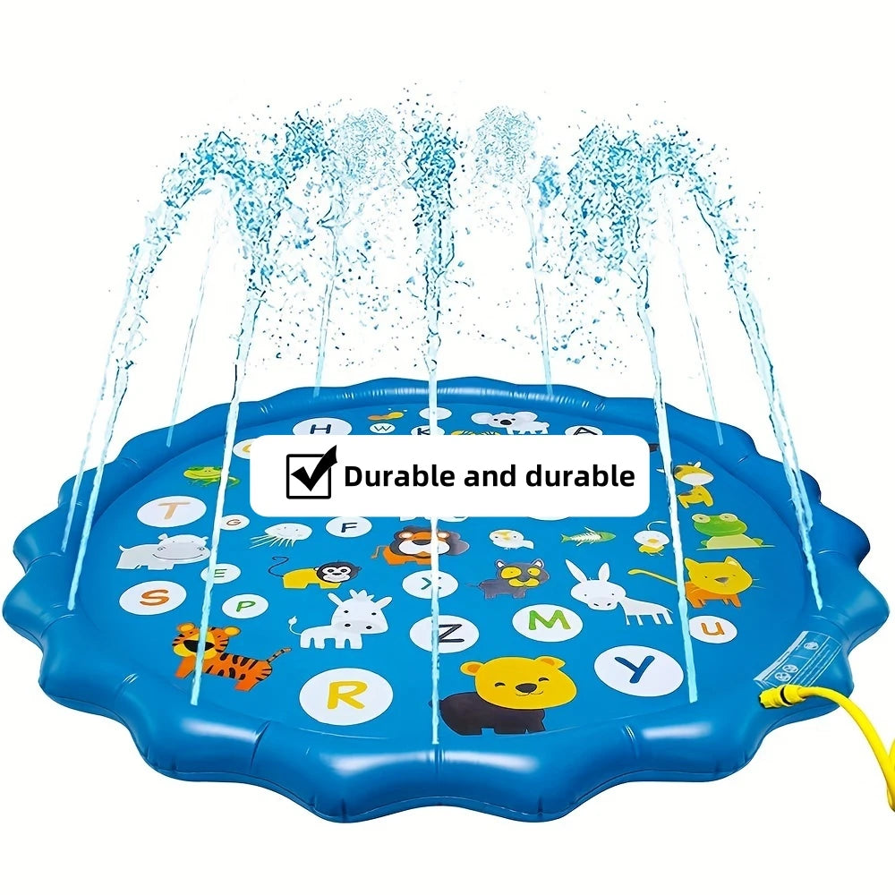 Alphabet Animal Splash Pad With Spray Toys For Backyard Fun