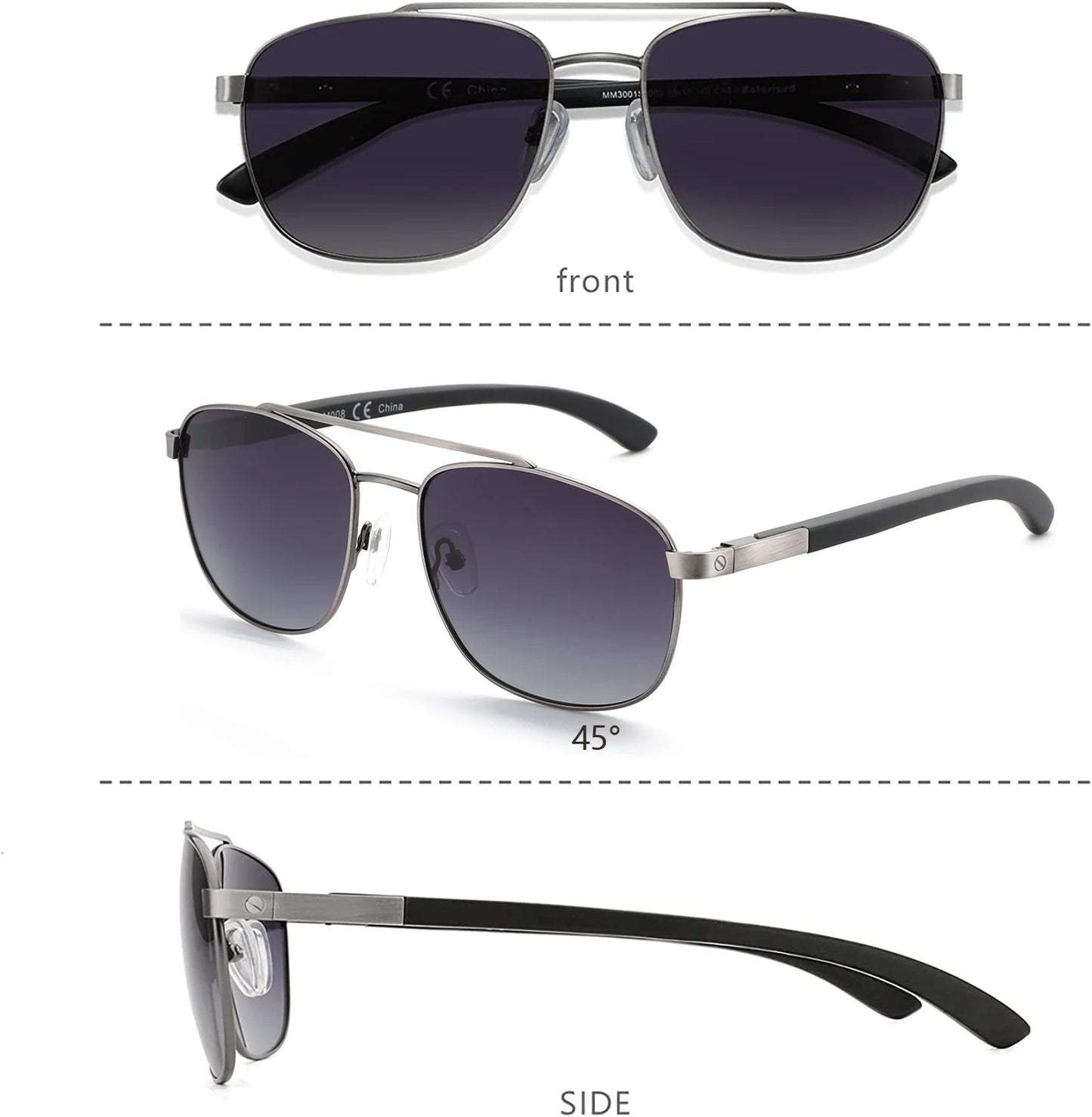 ZENOTTIC Polarized Sunglasses for Men Aviator Wood  100% UV Protection Fishing Driving Golf Sun glasses