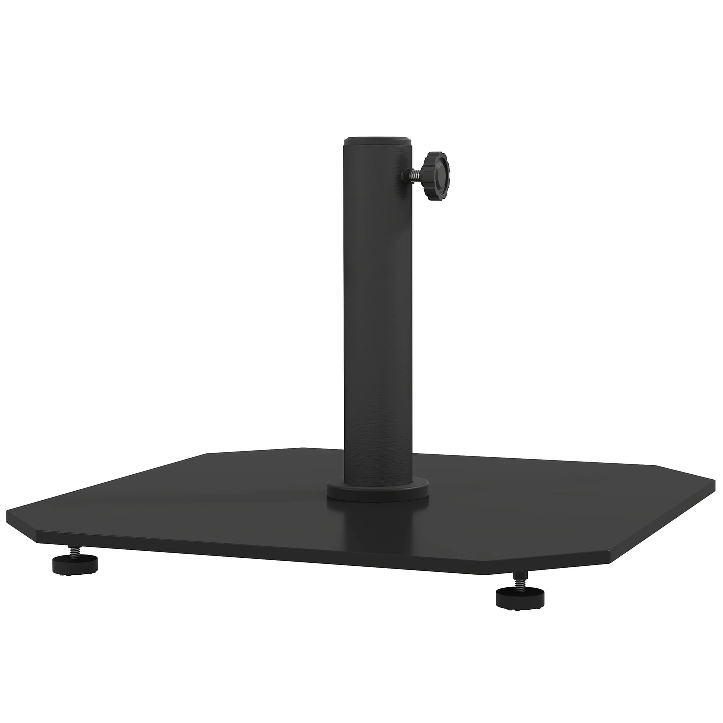 Square Umbrella Base, 41 Lbs Metal Patio Umbrella Holder, Black