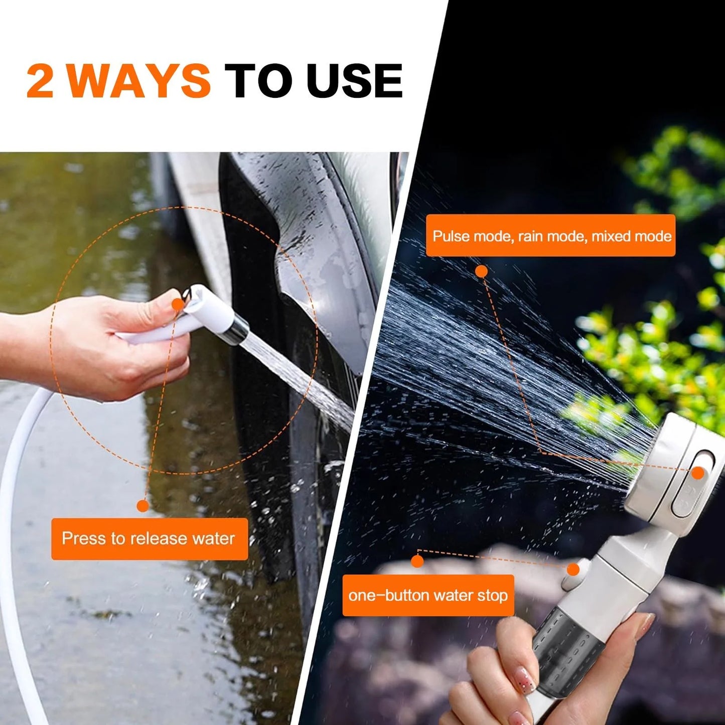 Rechargeable Portable Handheld Shower Sprayer For Outdoors And Pets
