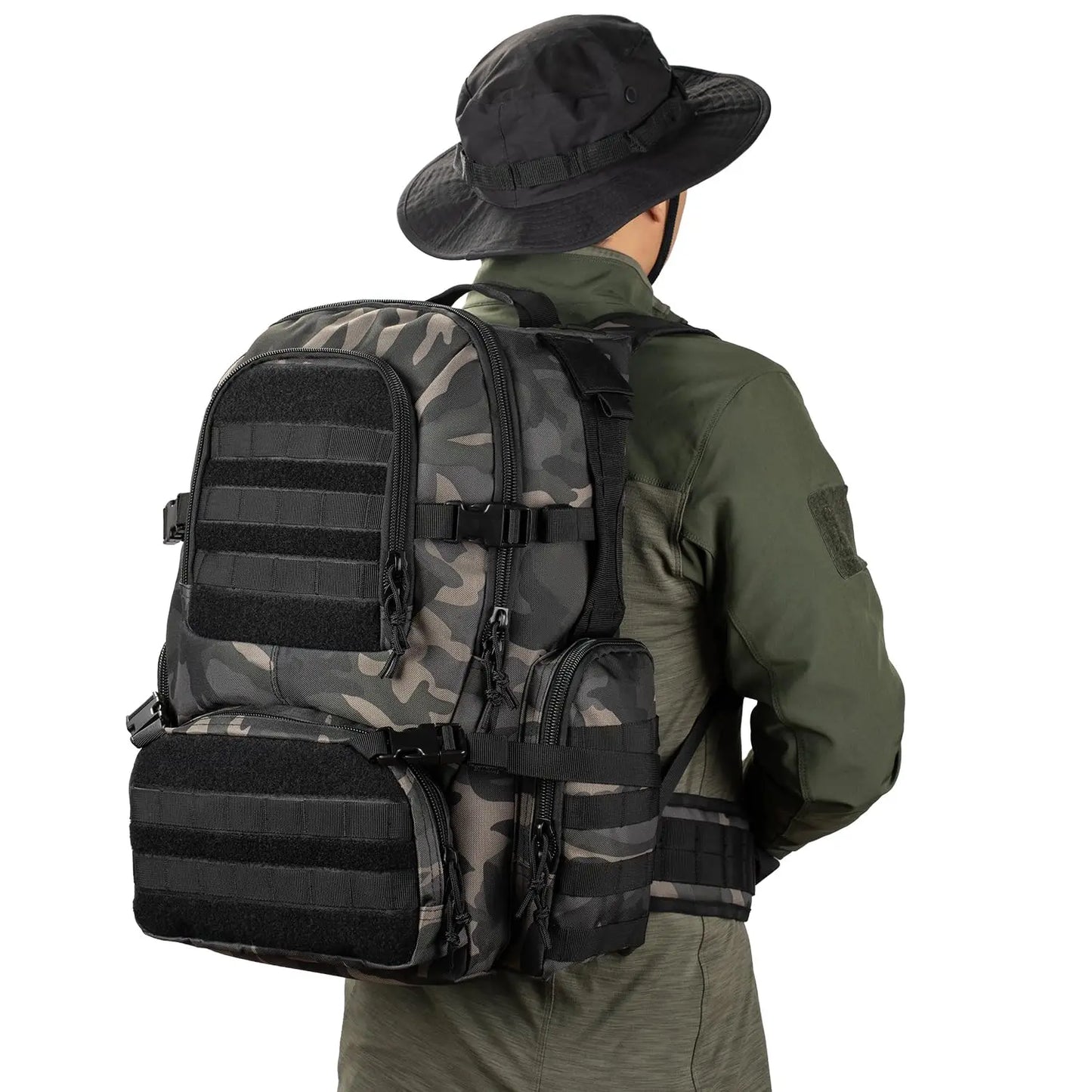 50L Tactical Backpack Military Style Camping Hiking Rucksack With Molle System
