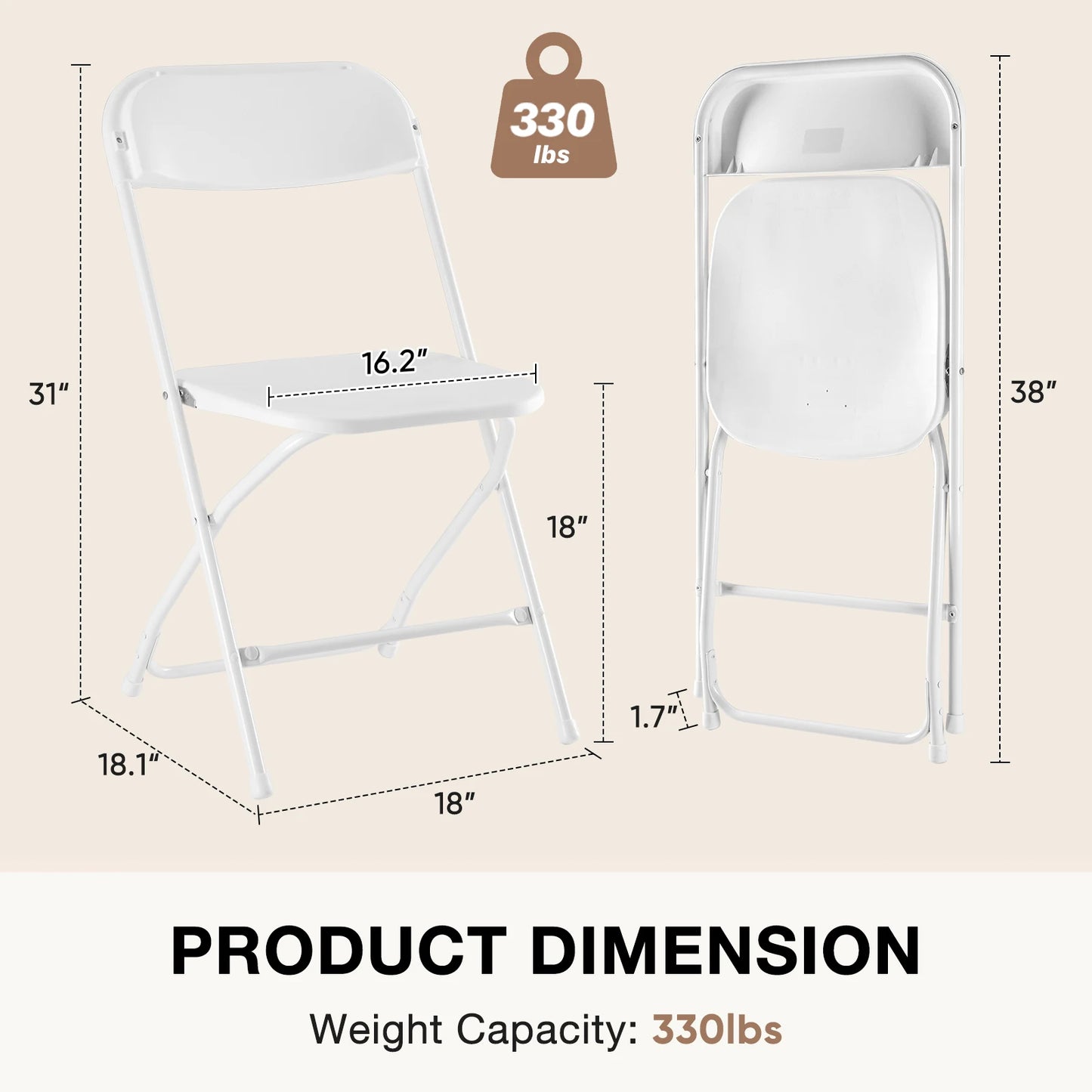 MCQ Foldable Office Chair 4/6 Pack Ergonomic Metal Frame Soft Cushion Lumbar Support Heavy Capacity 330LB For Home Office﻿
