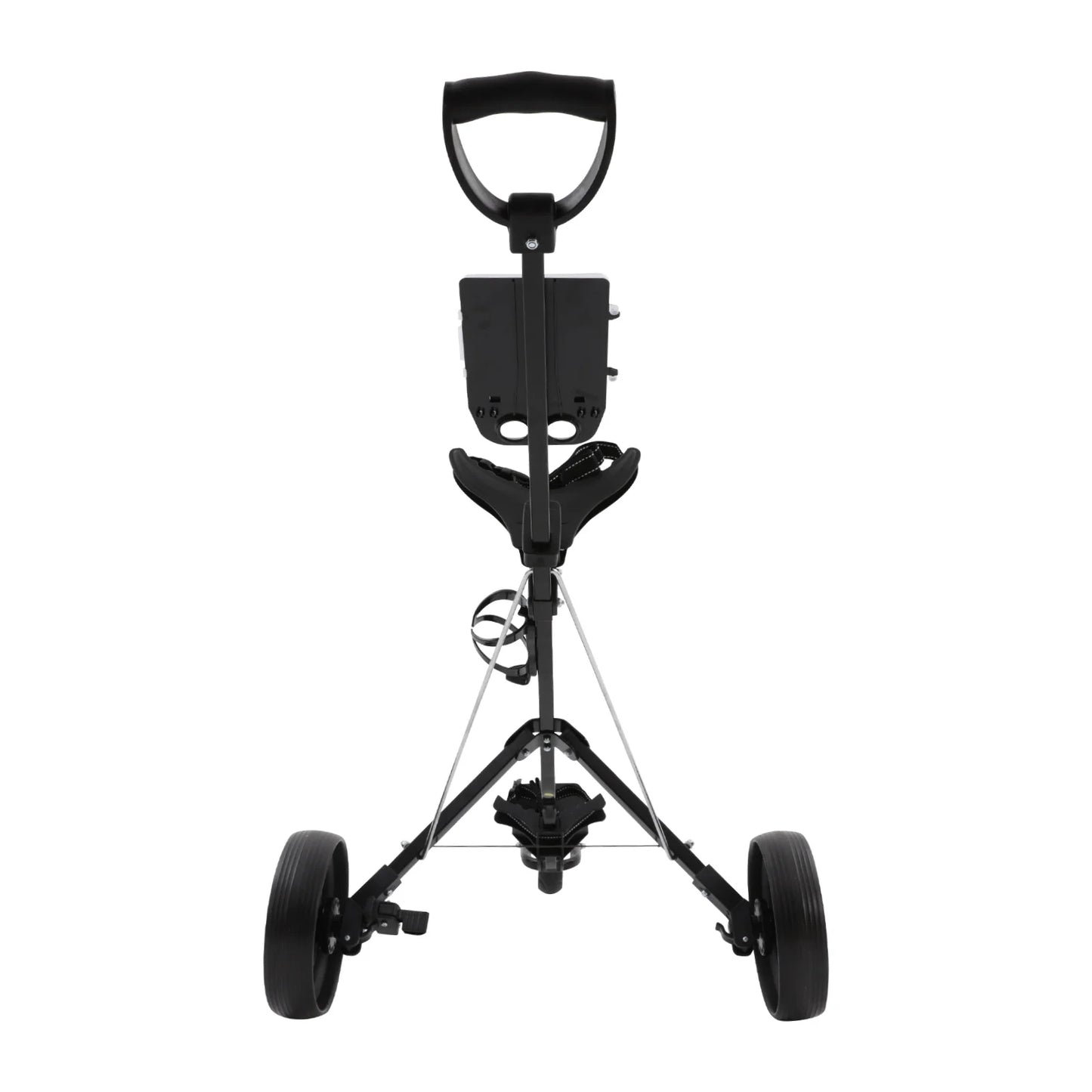Three Wheel Golf Push Cart Folding Aluminum Frame Cup Holder