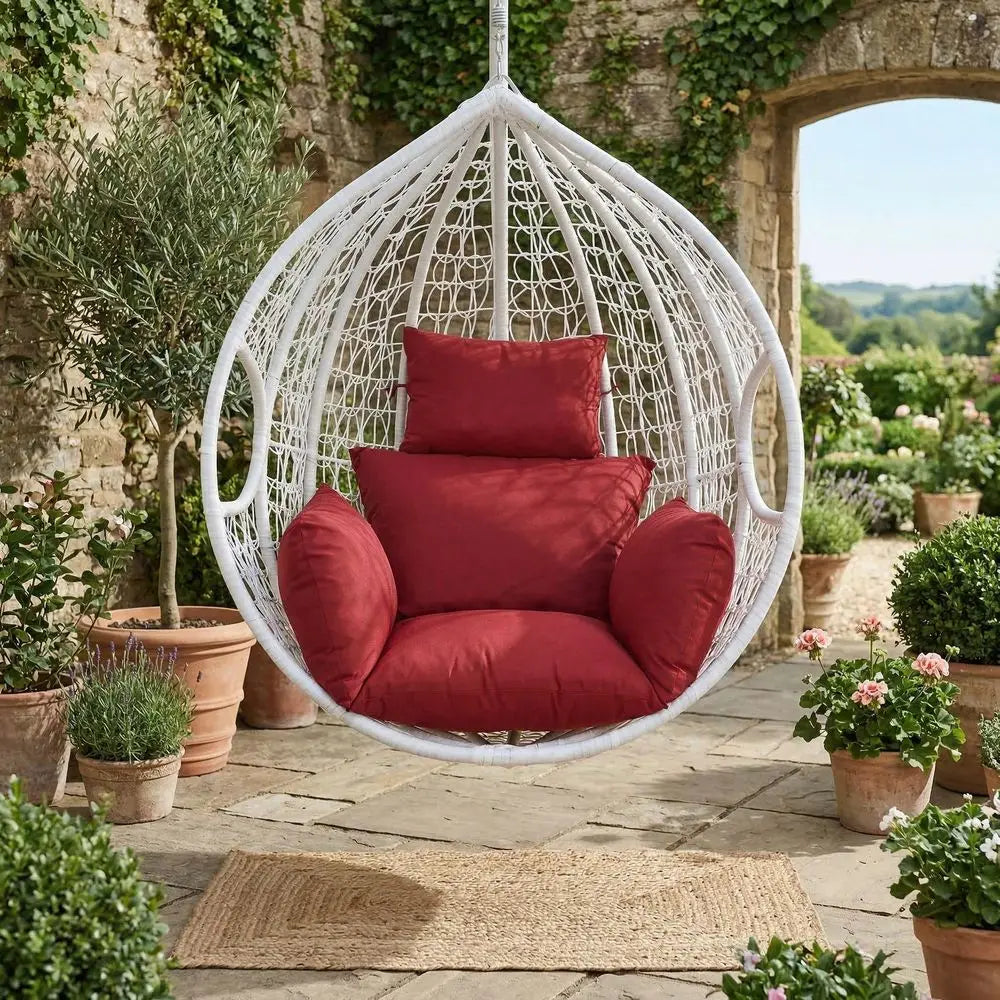 Thick Swing Chair Cushion, Soft Breathable Hammock Seat Pad, Removable Washable Hanging Egg Chair Pillow for Indoor Outdoor