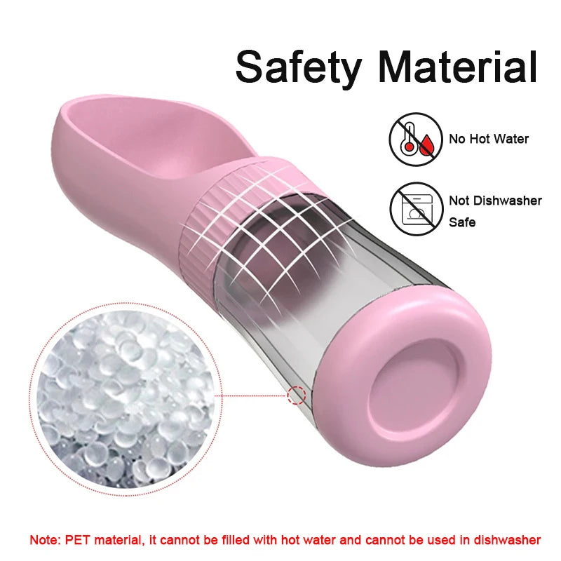 Portable Pet Water Bottle And Food Container Travel Dispenser