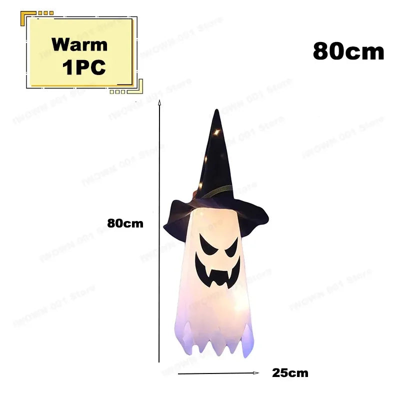 Swinging Ghost Halloween Decoration With LED Lights For Outdoor Use