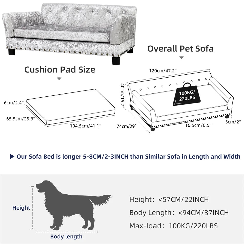 Borwart Heavy Duty Raised Pet Sofa For Dogs And Cats