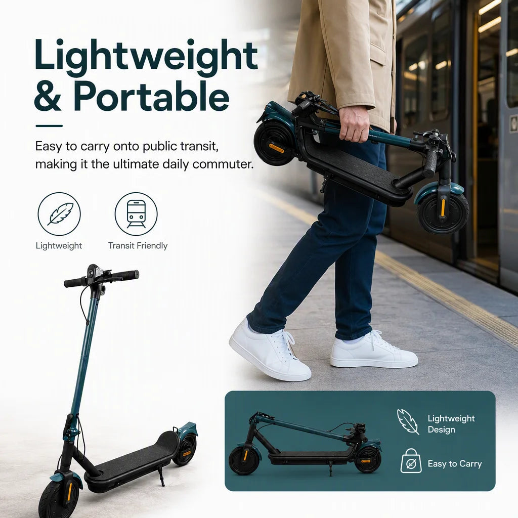 350W Adult Electric Scooter 25km/h, 36V 5Ah Battery, 8.5" Tires, Lightweight Foldable Commuter E-Scooter with Smart LED Display, Anti-Slip Deck & Full Fenders, Portable for Urban Travel