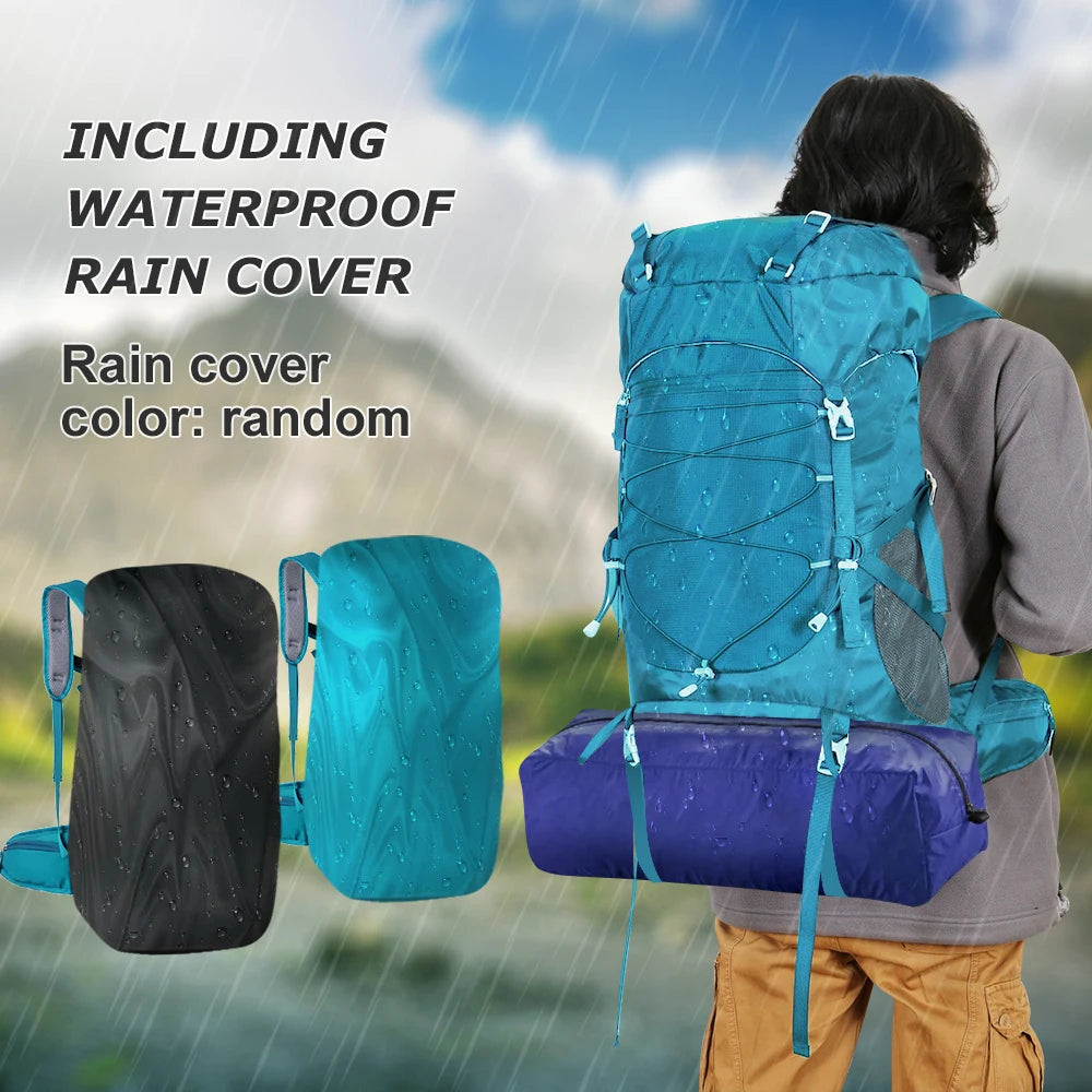 West Tune Hiking Backpack With Rain Cover External Frame