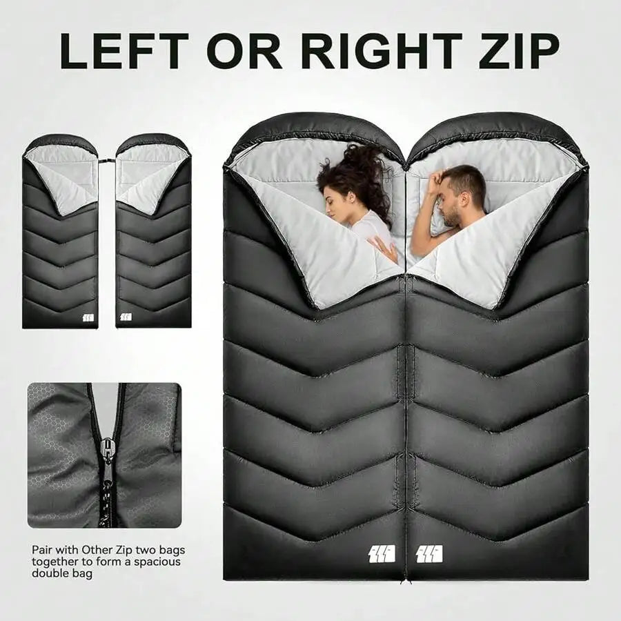 Sleeping Bags For Adults Warm Weather, Waterproof, Lightweight BackpacFKing Camping 3 Seasons 3lb Sleeping Bag With Compression