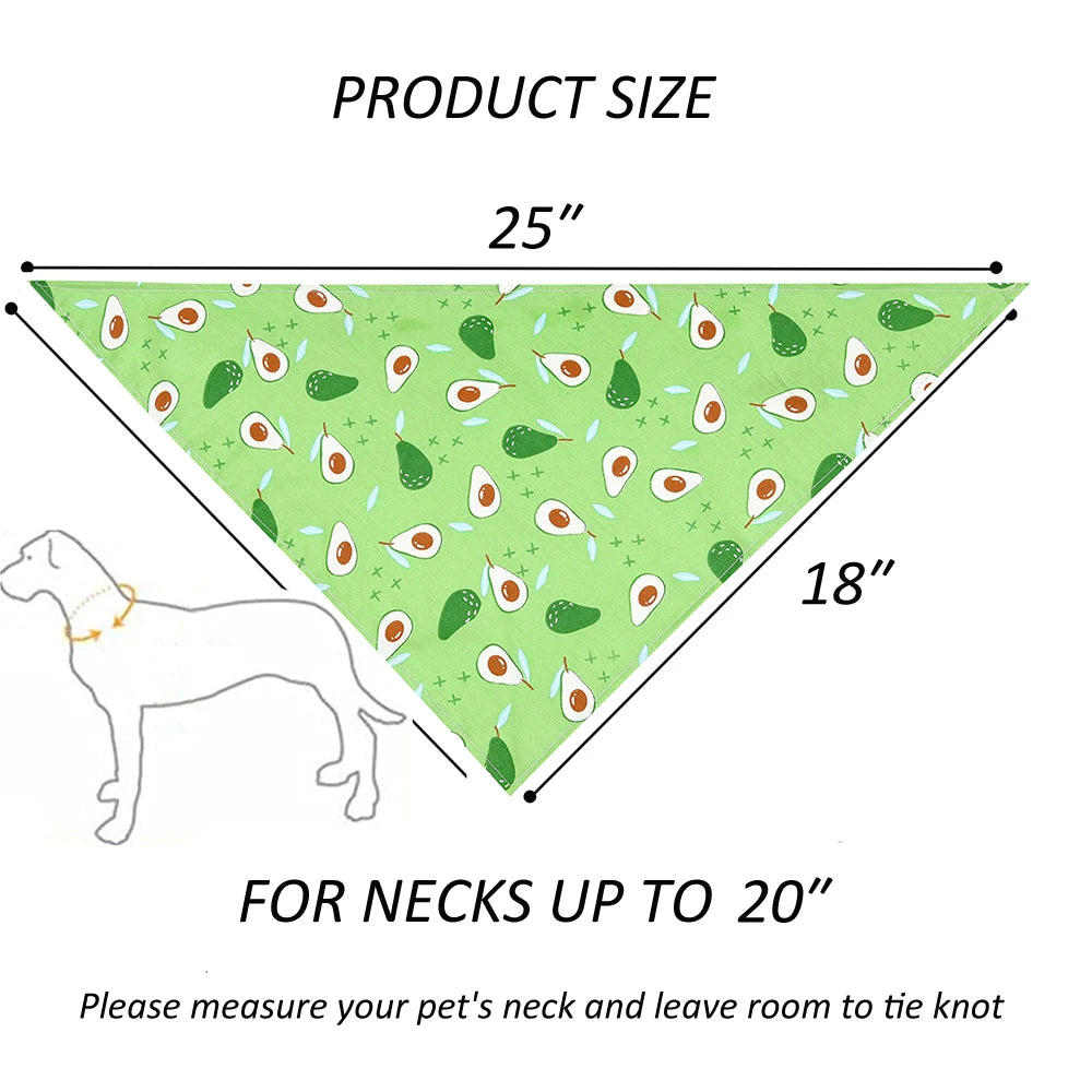 Adjustable Washable Floral Pattern Dog Neck Bandana