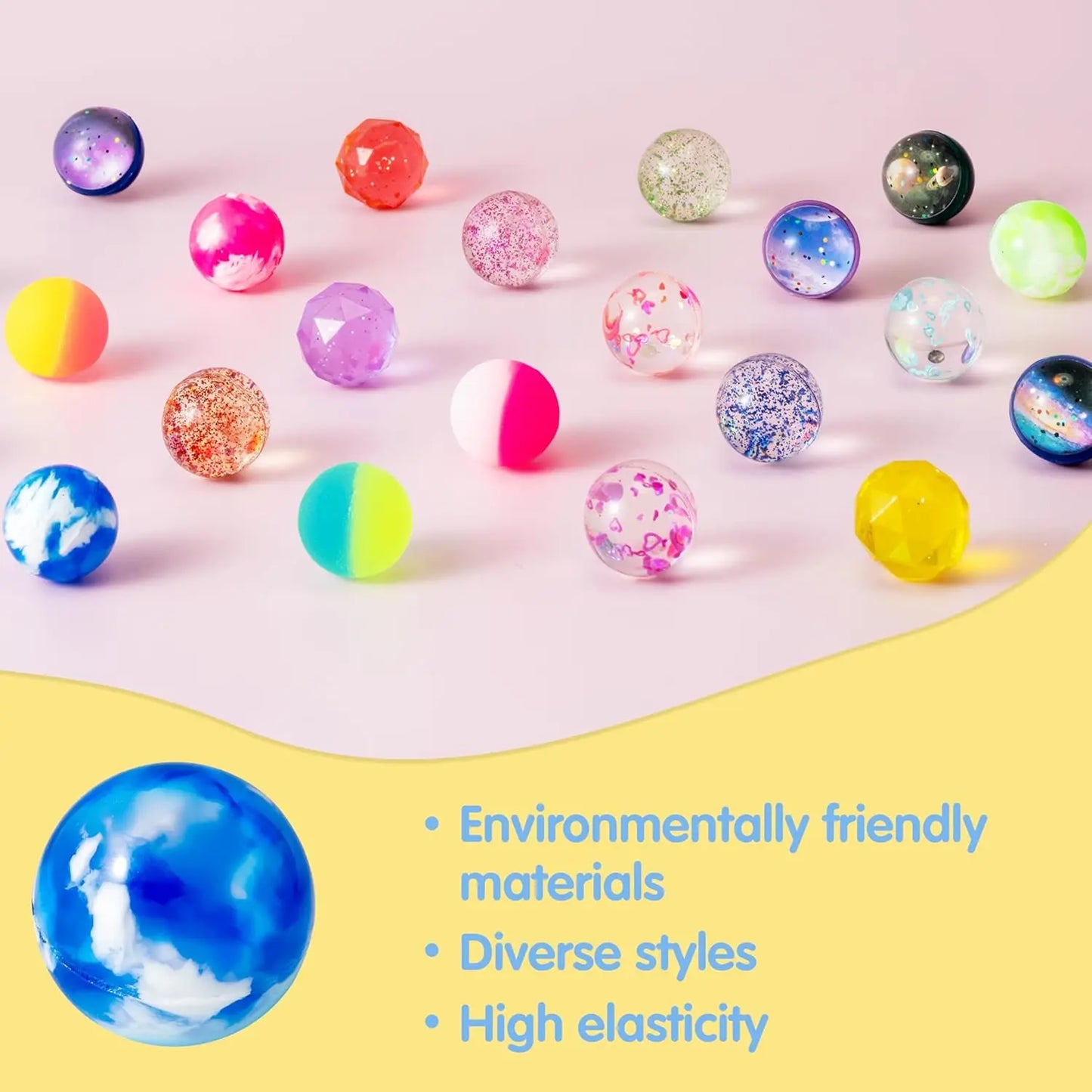 Joyfy Bouncy Balls Set 24 Count For Kids Party Favors