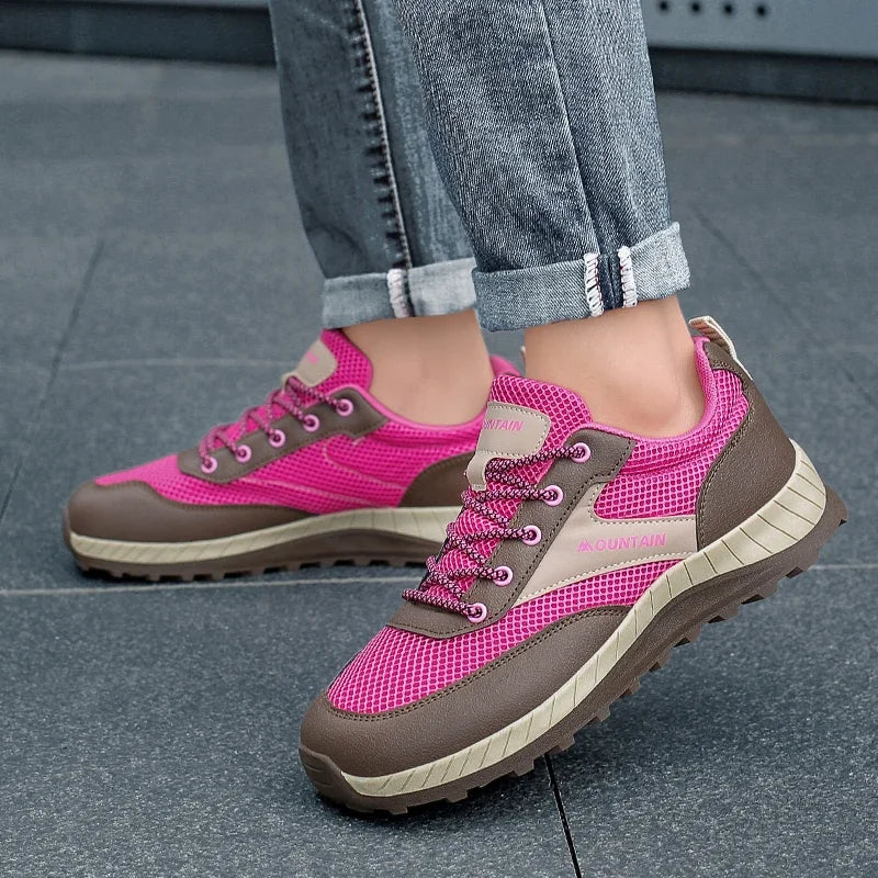 Wide Toe Hiking Shoes For Men Women Comfy Platform Men's Trekking Sneakers Outdoor Non-slip Sports Shoes Women's Walking Shoes