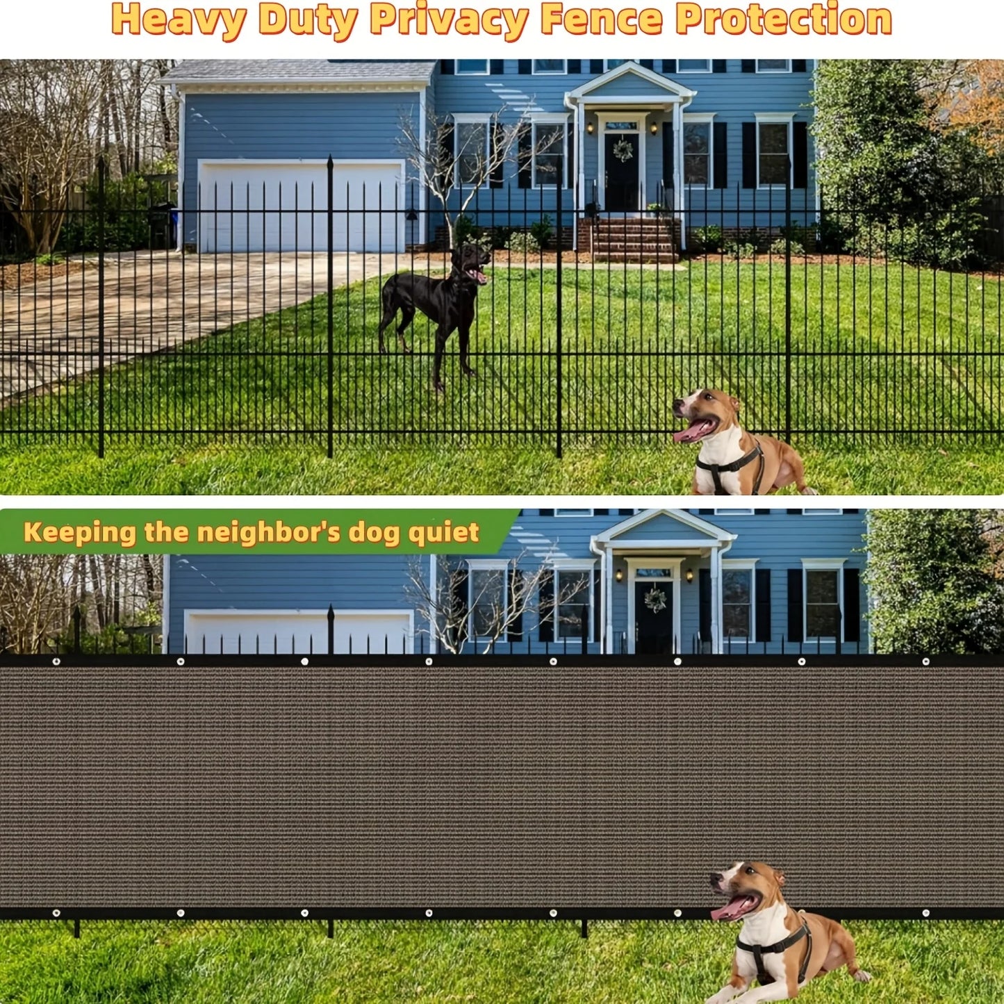 8x50ft Fence Privacy Screen Heavy Duty Windscreen Fence Mesh Fabric Shade Net Cover Garden Wall Backyard Yard Pool
