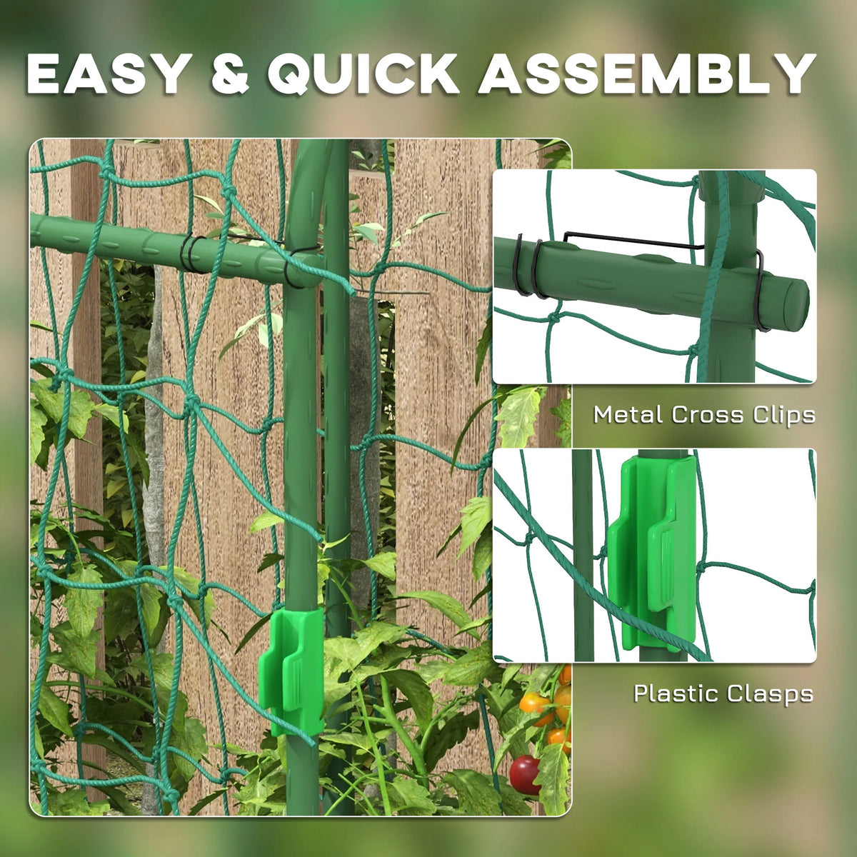 Outsunny Garden Trellis for Climbing Plants Outdoor, 72" Tall