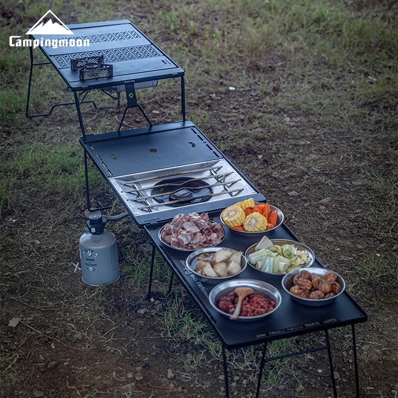 CAMPINGMOON CK-25BK-1P Single piece IGT Combination Table Suitable for Snow Peak Furnace Cover Outdoor Camping Table Accessories
