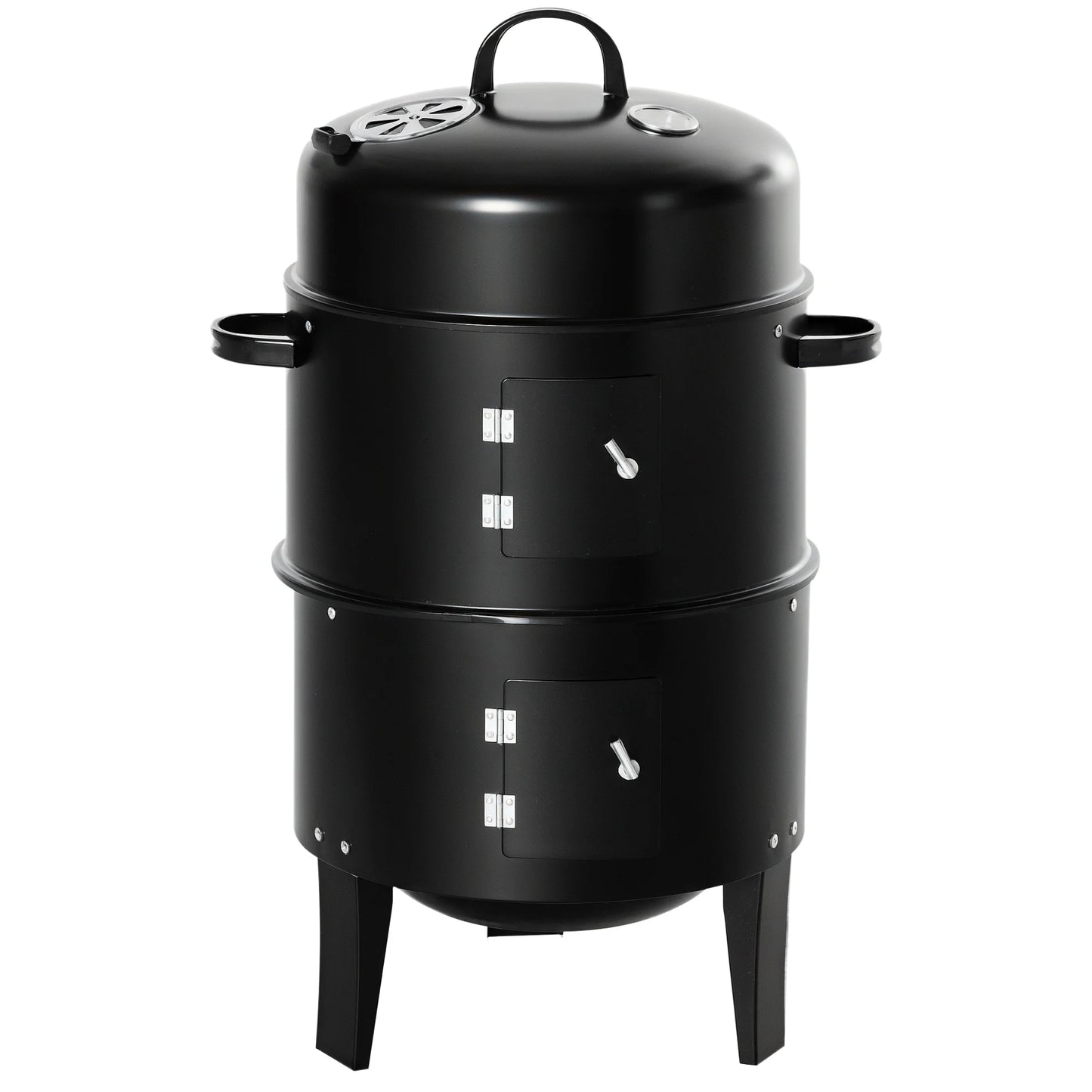 Outsunny Three In One Outdoor Charcoal BBQ Smoker Grill