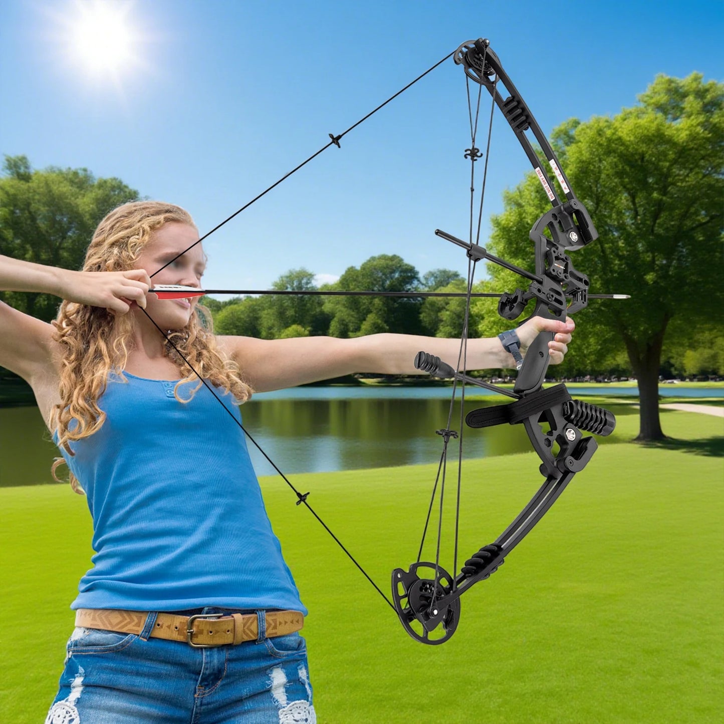 Right Hand Compound Archery Bow and Arrow Set for Hunting