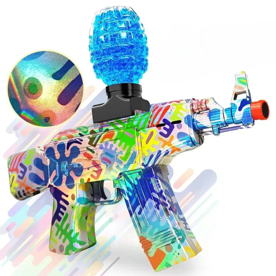 Electric Gel Ball Blaster Pistol Toy With Glasses Outdoor Play