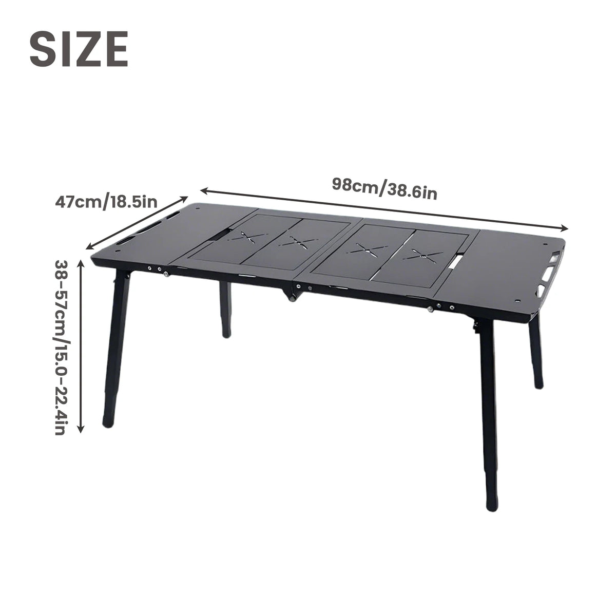 PAKICETUS Camping Table Lightweight Portable Folding Outdoor Table for Backpacking Hiking Picnic Garden Family Outdoor Activities