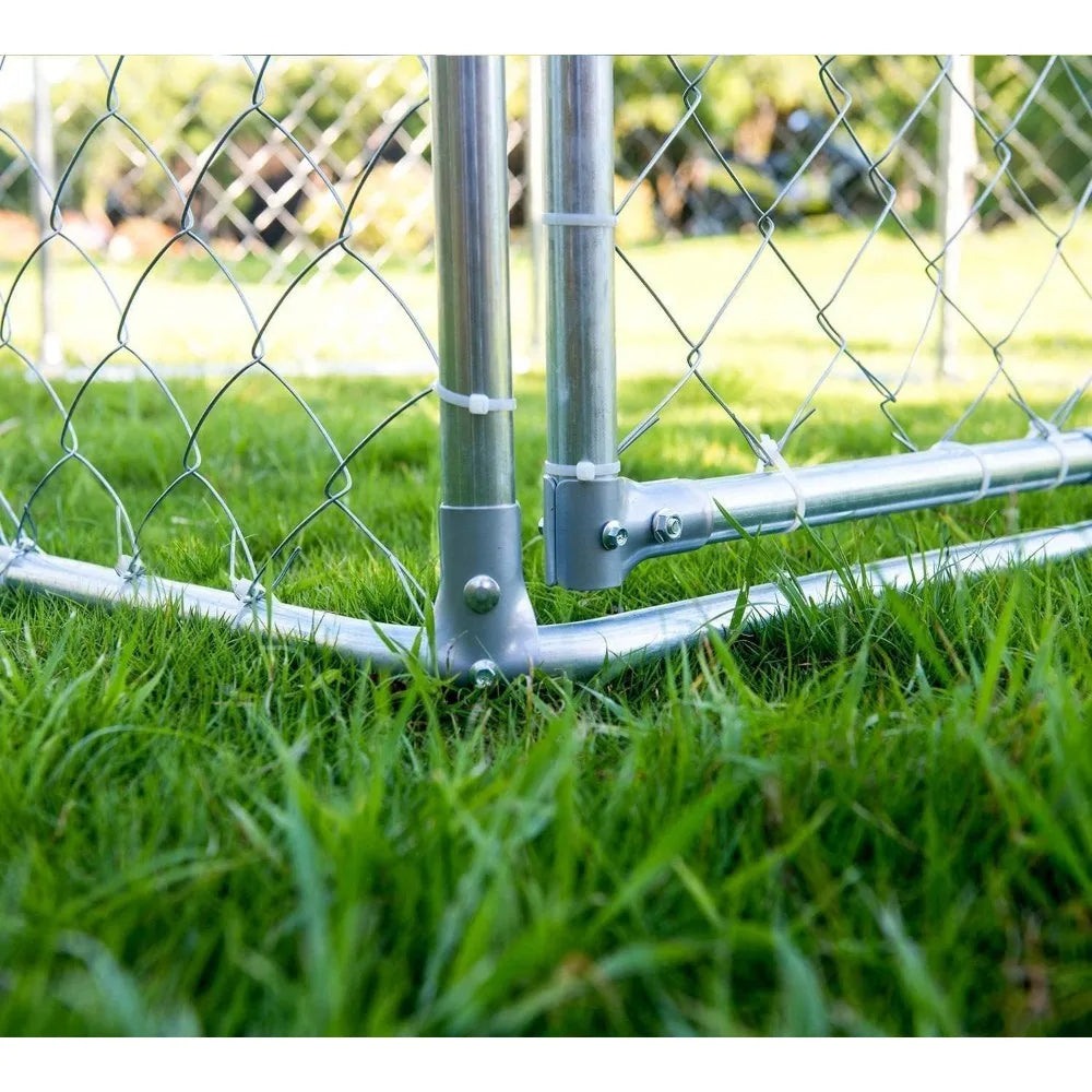 Galvanized Steel Outdoor Dog Kennel For Weatherproof Pet Enclosure
