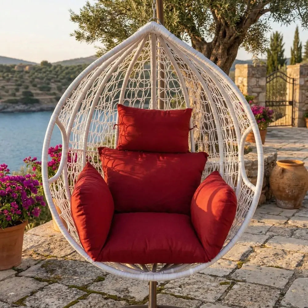 Thick Swing Chair Cushion, Soft Breathable Hammock Seat Pad, Removable Washable Hanging Egg Chair Pillow for Indoor Outdoor