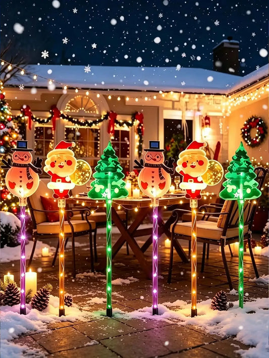 Solar Powered Outdoor Christmas Garden Lights With 8 Modes