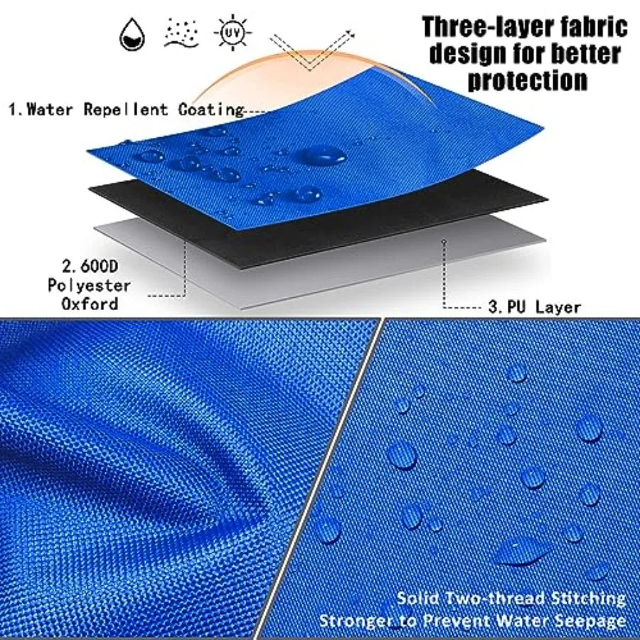 Bimini Top Boot Cover Three To Four Bow Waterproof 600D