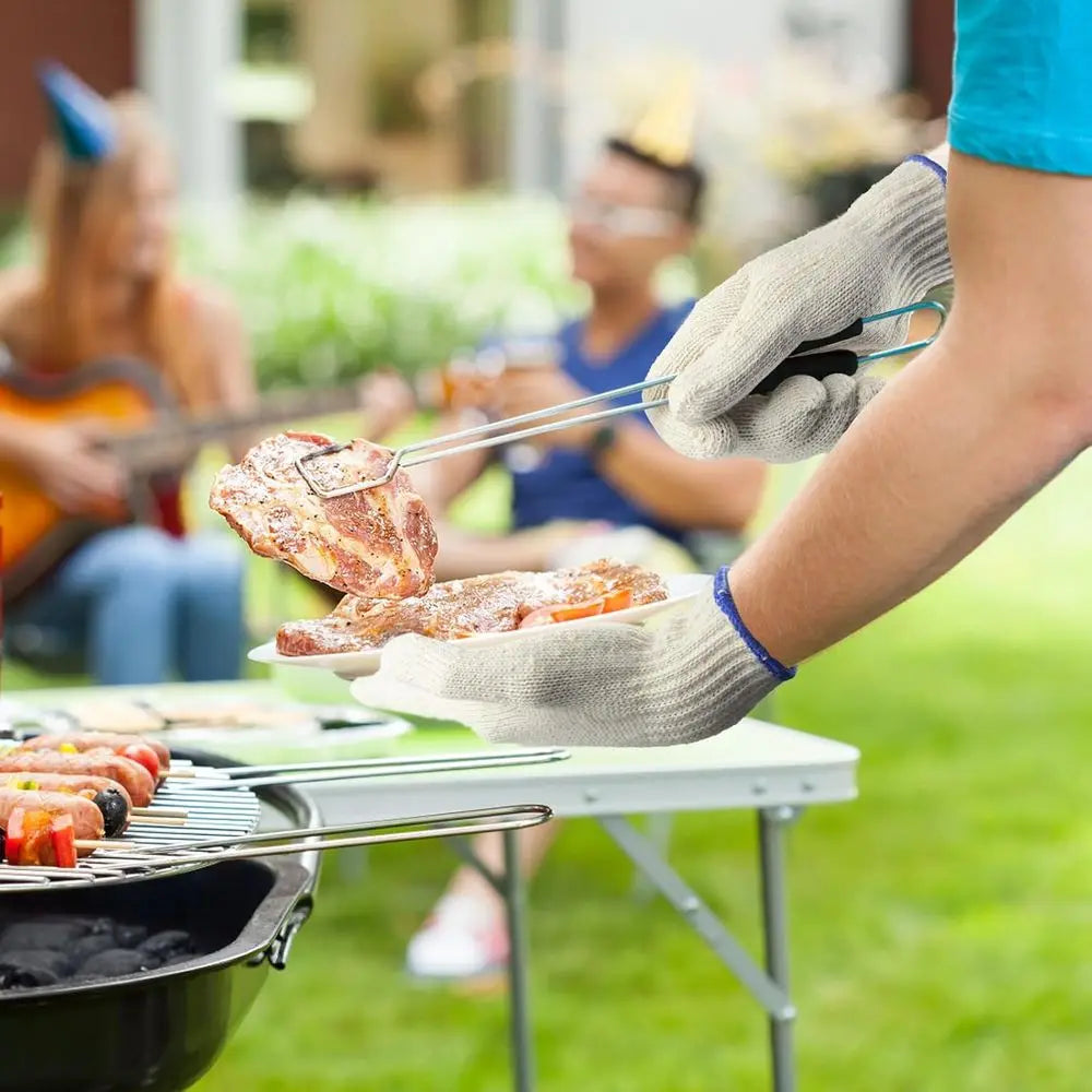 Large Cotton String Work Gloves - Heat Resistant BBQ Gloves - Economical Pairs