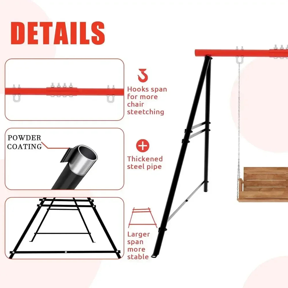 Heavy Duty Alloy Steel Outdoor Swing Set For Home Gardens