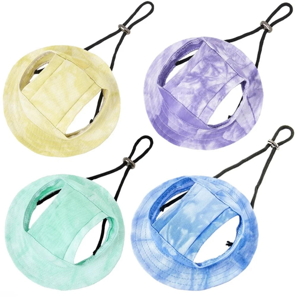 Pets With Ear Holes Adjustable Baseball For Medium Small Dogs Summer Dye Cats Sun Cap Outdoor Hat Pet Supplies