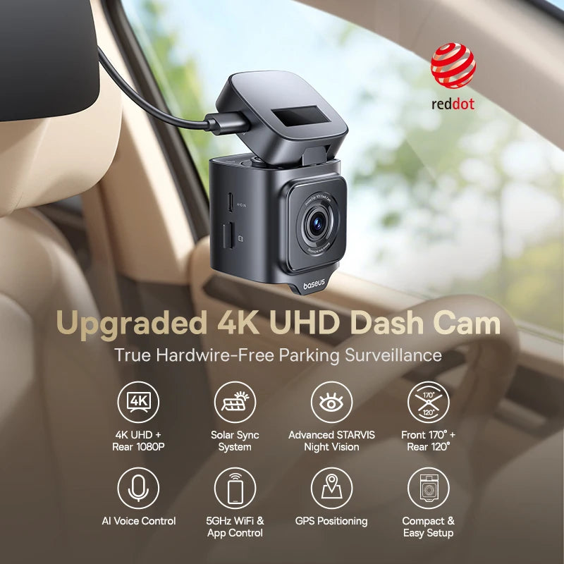 Baseus 4K Dash Cam With Sony STARVIS Sensor ADAS GPS