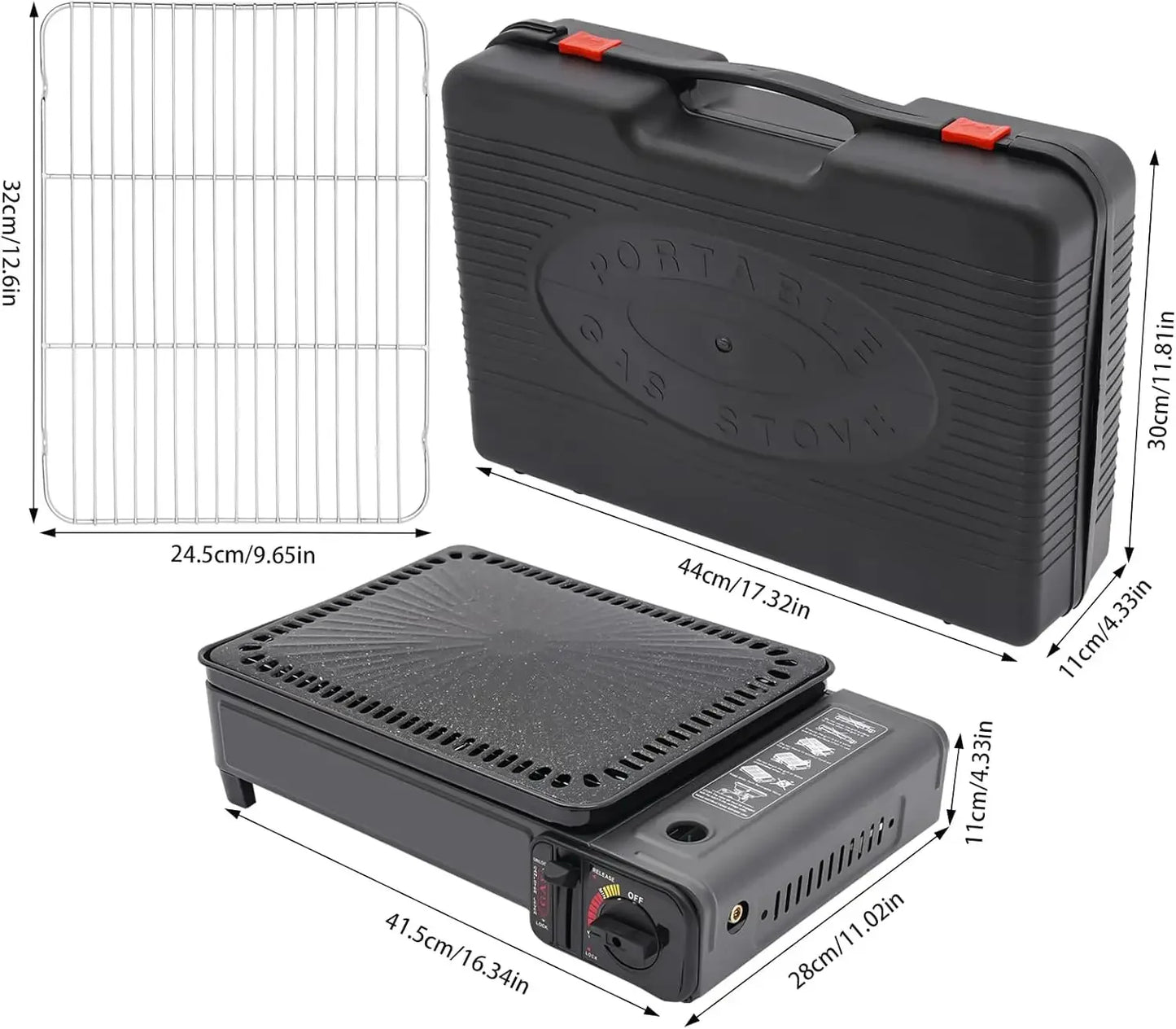 Bymaocar Portable Butane Gas Grill For Camping And Travel