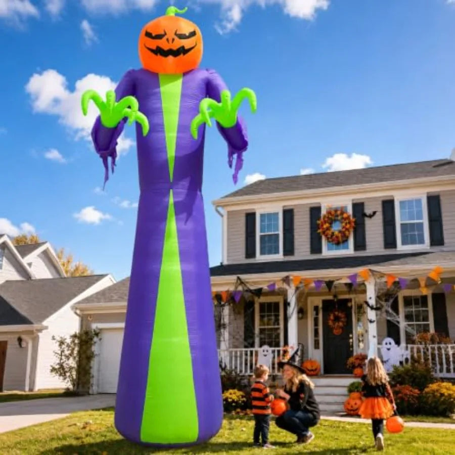 MDNG Halloween Inflatable Pumpkin Outdoor Decoration With Built In Fan