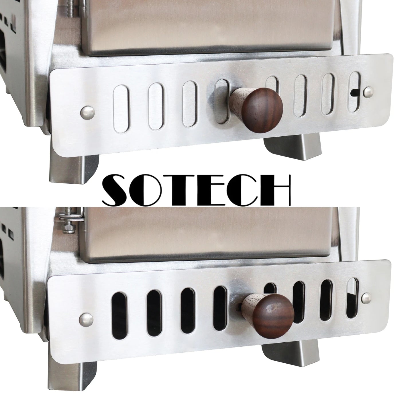 SOTECH Foldable Camping Wood Burning Stove Stainless Steel Outdoor Cooker BBQ Grill With Cooking Pan Chimney Portable Fire Pit For Camping Hiking Picnic Travel Van Life