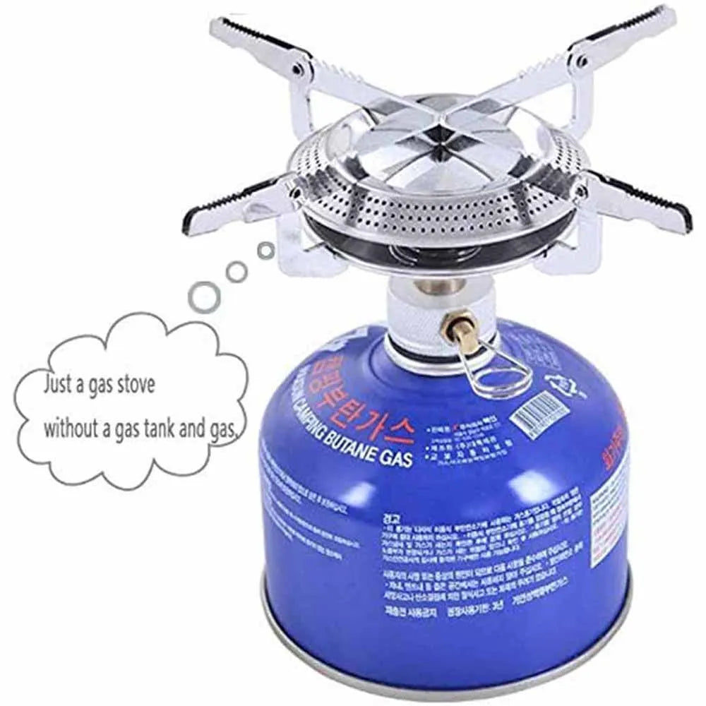 Portable Windproof Camping Gas Stove Foldable Backpack Electronic Stove Head for Outdoor Cooking Picnic Hiking Mountaineering