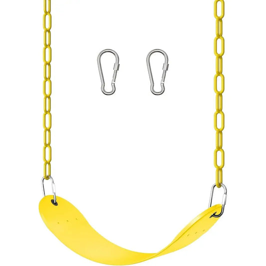 Plastic Swing Set with 66 Rust-Resistant Chains, Holds up to 250 lbs, Ideal for Outdoor Play Areas