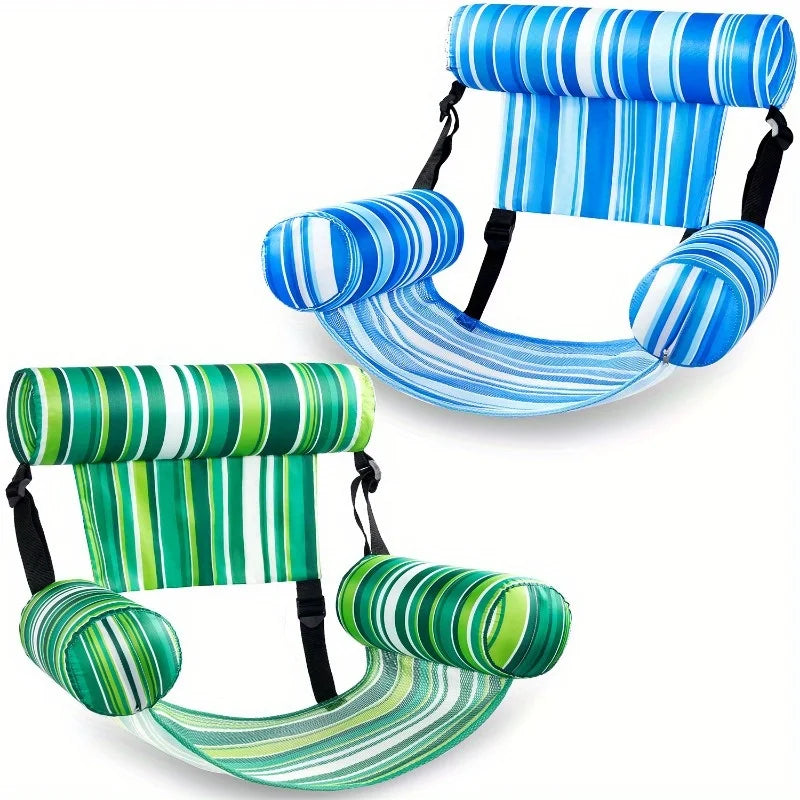 Inflatable Pool Floats Adult 2 Packs Floating Lounge Chairs Floating Chair for Party Summer Water Beach Lake Fun