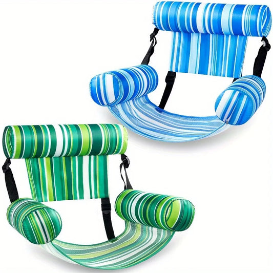 Inflatable Pool Floats Adult 2 Packs Floating Lounge Chairs Floating Chair for Party Summer Water Beach Lake Fun