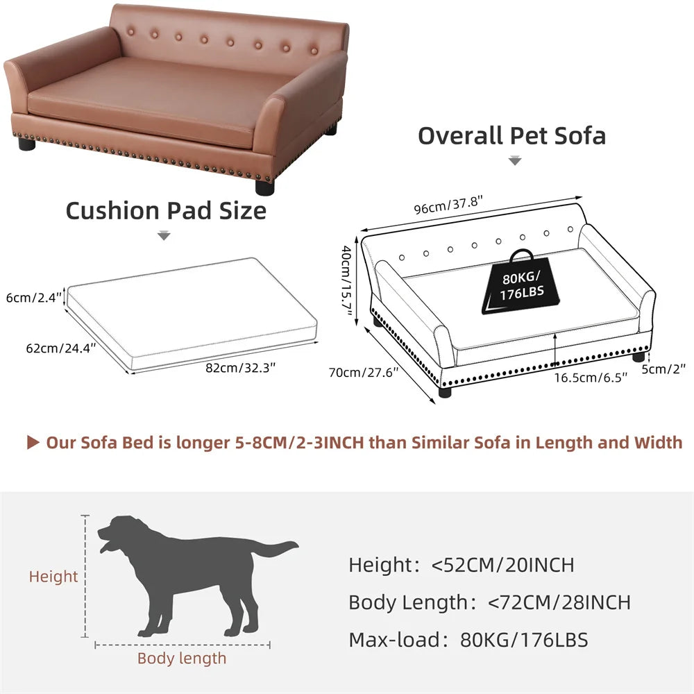 Borwart Heavy Duty Raised Pet Sofa For Dogs And Cats
