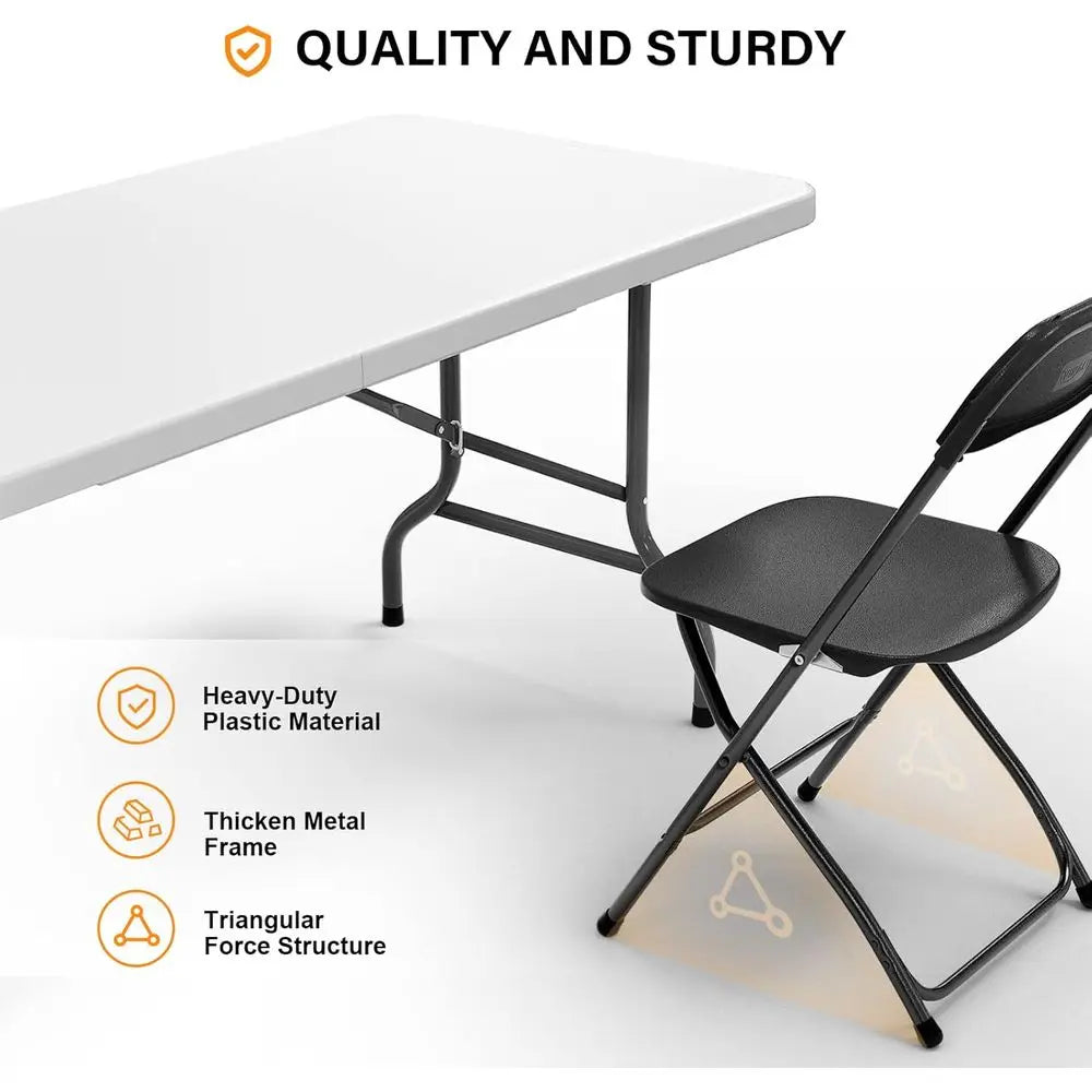 Plastic Folding Table Set With Chairs for Outdoor Events