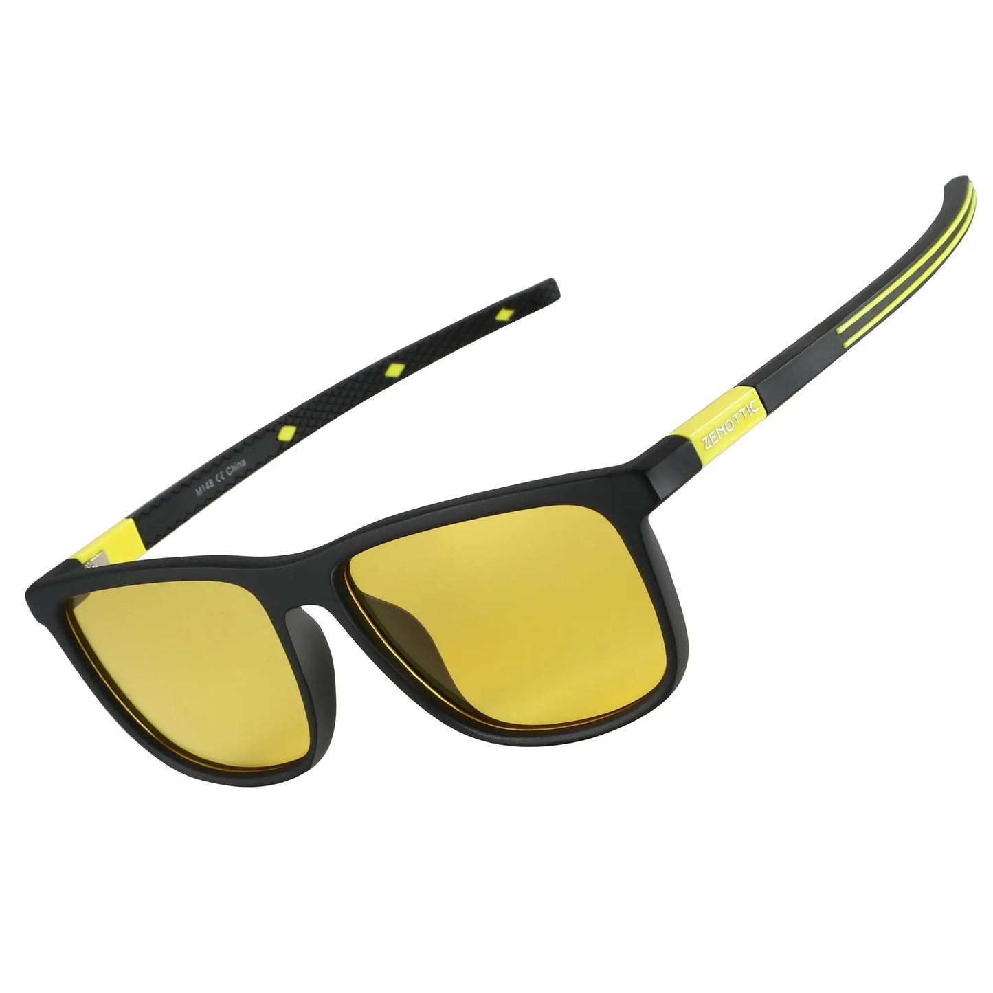 ZENOTTIC Polarized Square Sunglasses for Men - Lightweight TR90 Frame 100% UV Blocking Shades for Driving Fishing Golf Sports