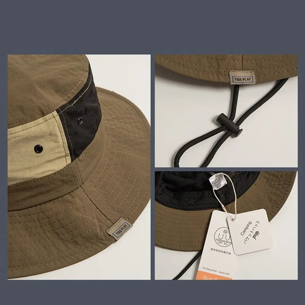 Sun Protection Wide Brim Bucket Hat Quick-dry Summer Man Women Anti-UV Caps Sun Protection Breathable Fisherman Hat Camping