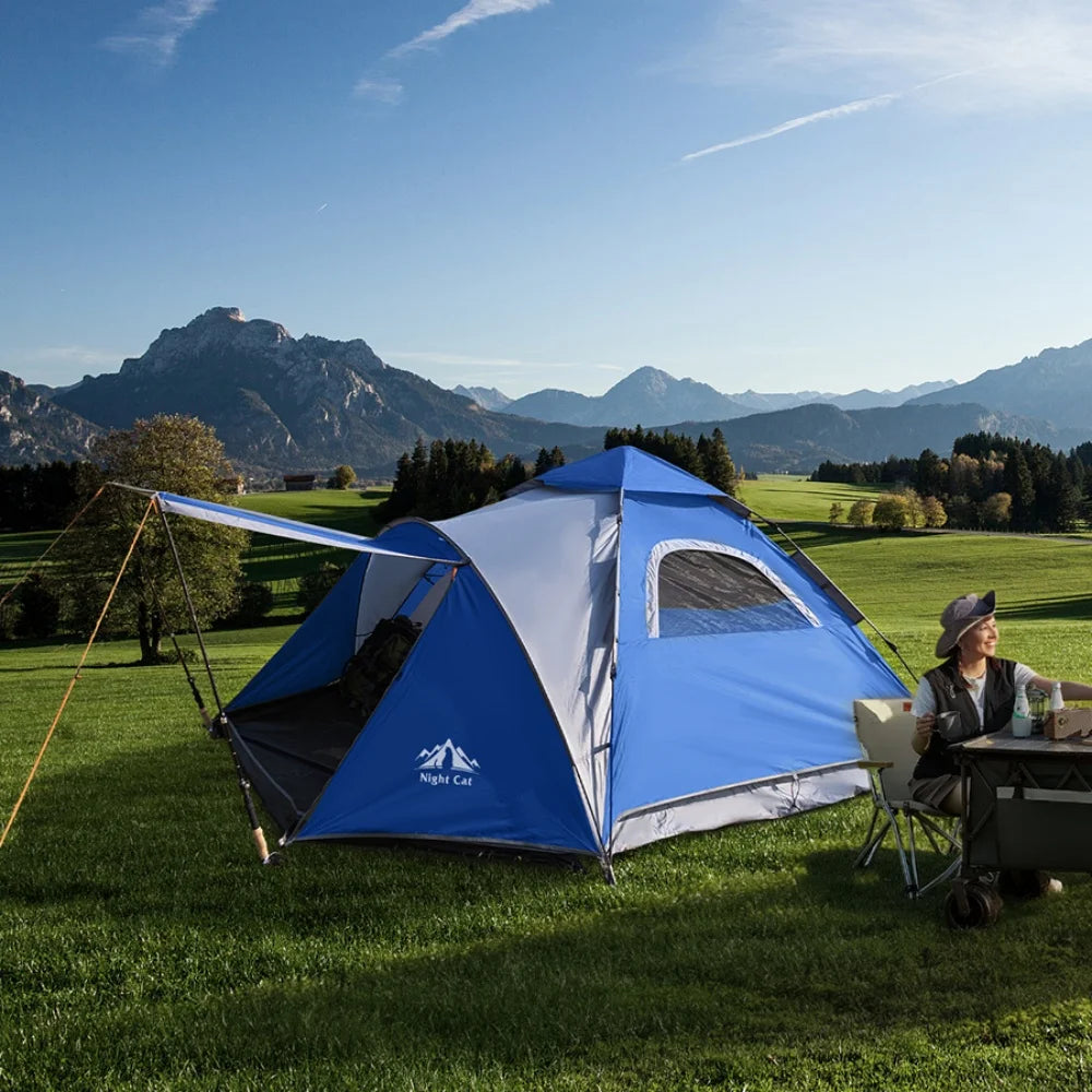 Night Cat Pop Up Tent 2-3 Person Instant Setup With Rainfly