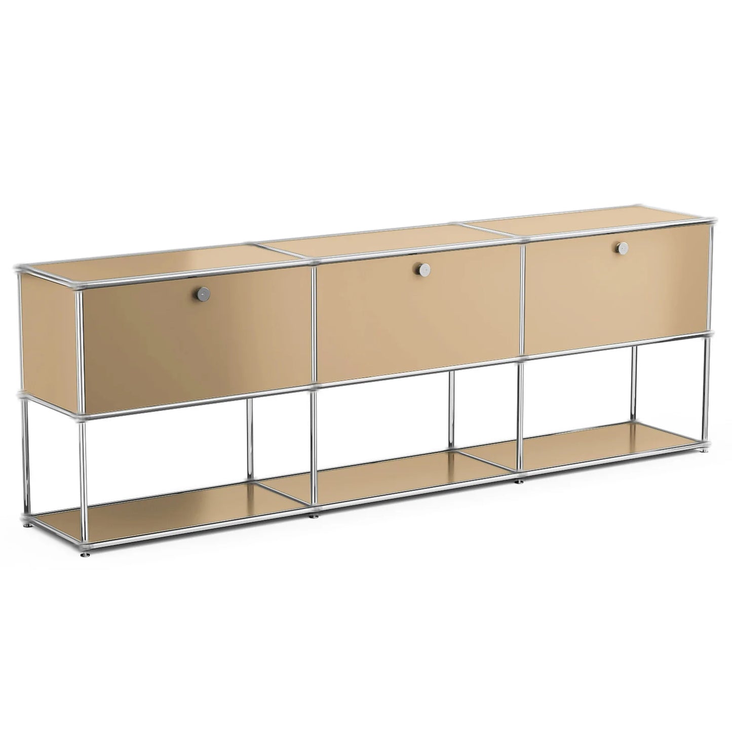Storage Cabinet Stainless Steel Modern TV Stand Organizer