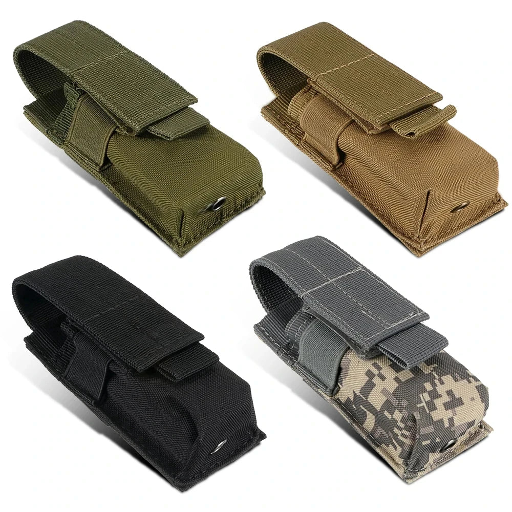 Tactical Molle Flashlight Pouch And Magazine Holder For EDC