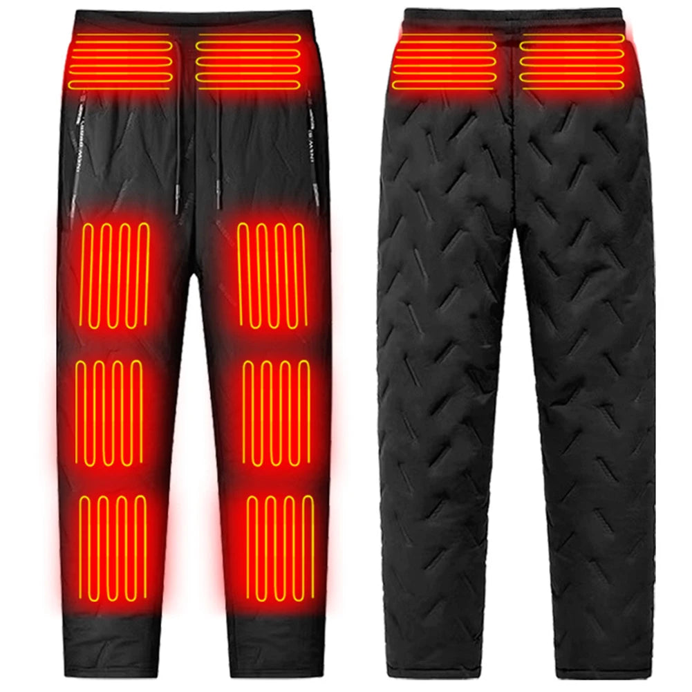 Unisex Heating Trousers 10 Heating Zones Electric Thermal Trousers 3 Temperature Modes Waterproof Winter Outdoor Must Have
