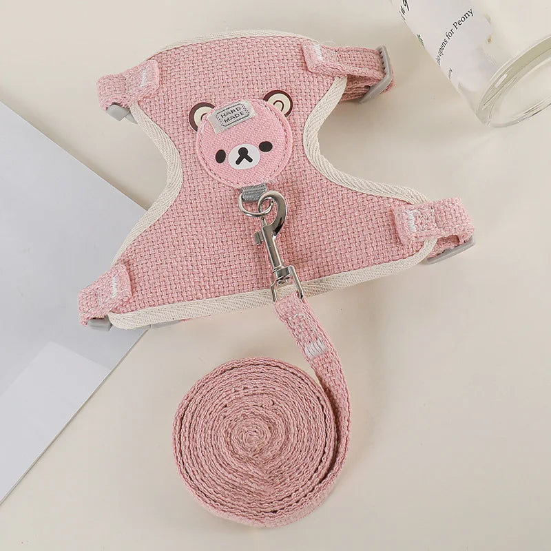 Padded Rabbit Harness And Leash Set For Outdoor Walking